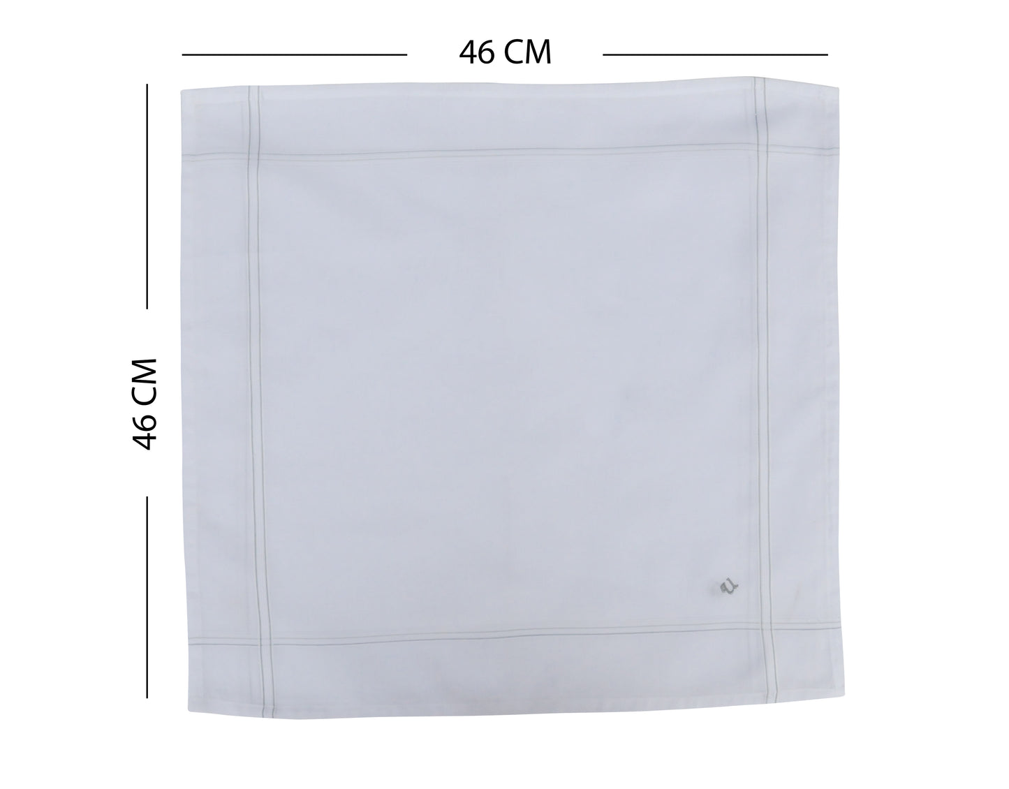 Caruso Italy Men's Initial Monogram U Embroidery 100% Pure Cotton Handkerchief White Base With Colored Border - Pack Of 6