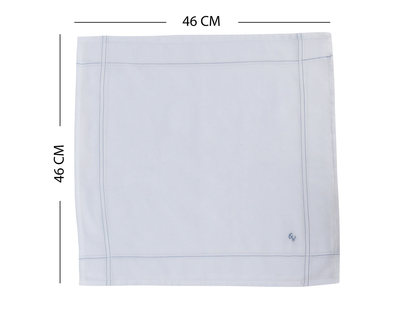 Caruso Italy Men's Initial Monogram E Embroidery 100% Pure Cotton Handkerchief White Base With Colored Border - Pack Of 6