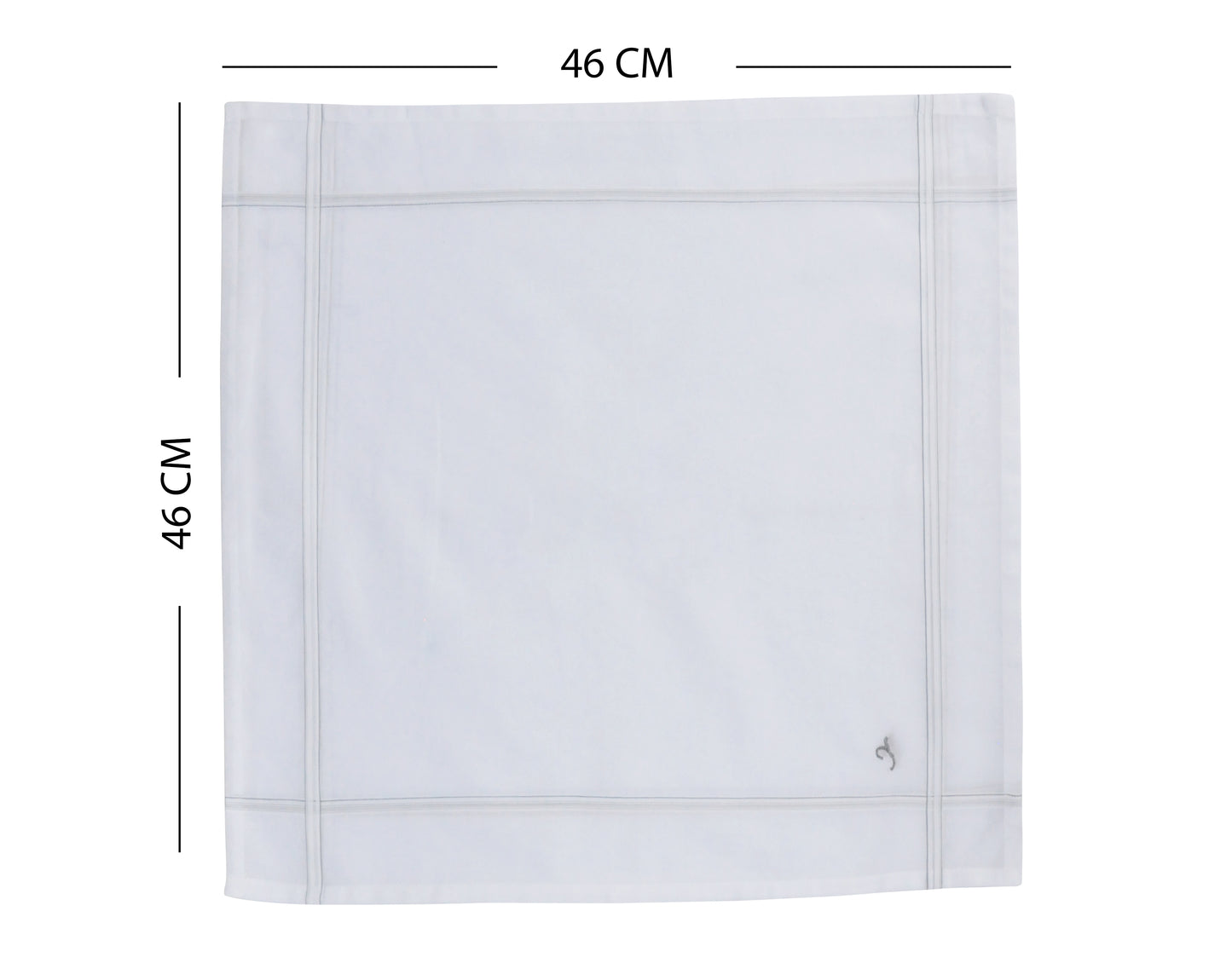 Caruso Italy Men's Initial Monogram Y Embroidery 100% Pure Cotton Handkerchief White Base With Colored Border - Pack Of 6