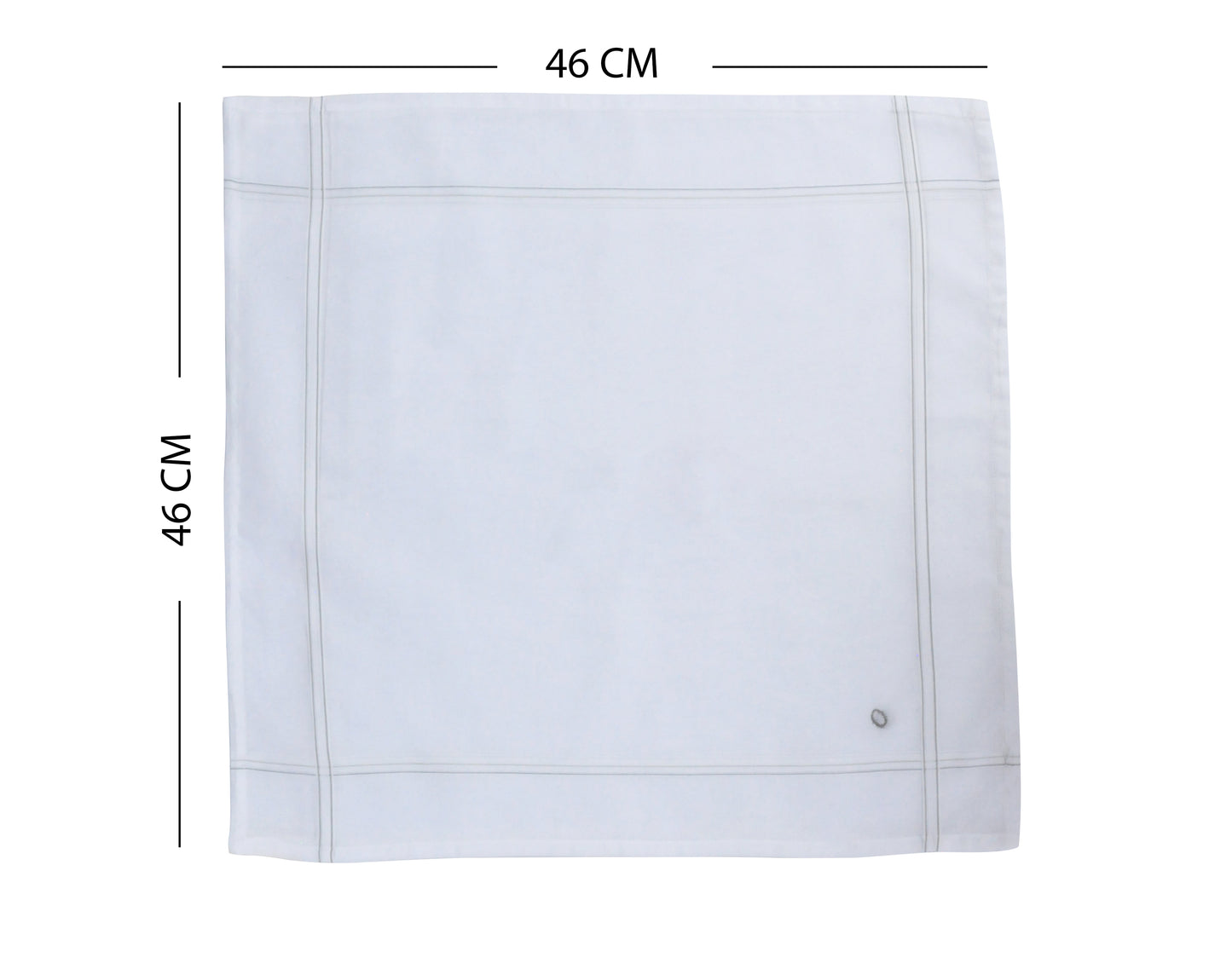 Caruso Italy Men's Initial Monogram O Embroidery 100% Pure Cotton Handkerchief White Base With Colored Border - Pack Of 6