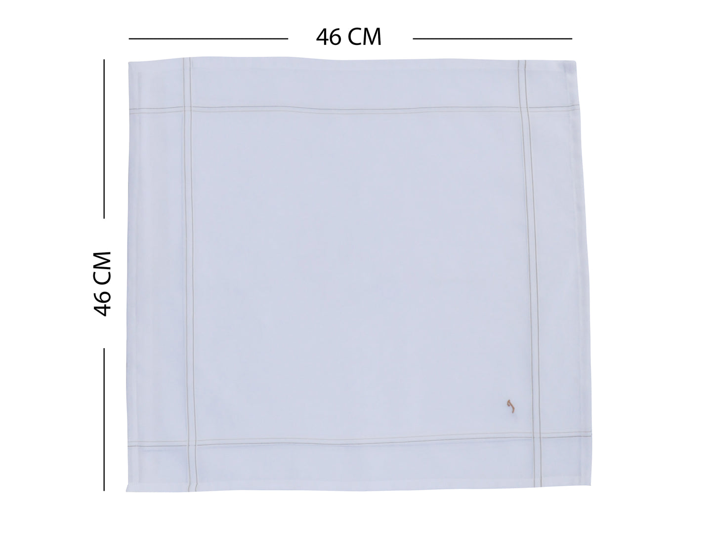 Caruso Italy Men's Initial Monogram J Embroidery 100% Pure Cotton Handkerchief White Base With Colored Border - Pack Of 6