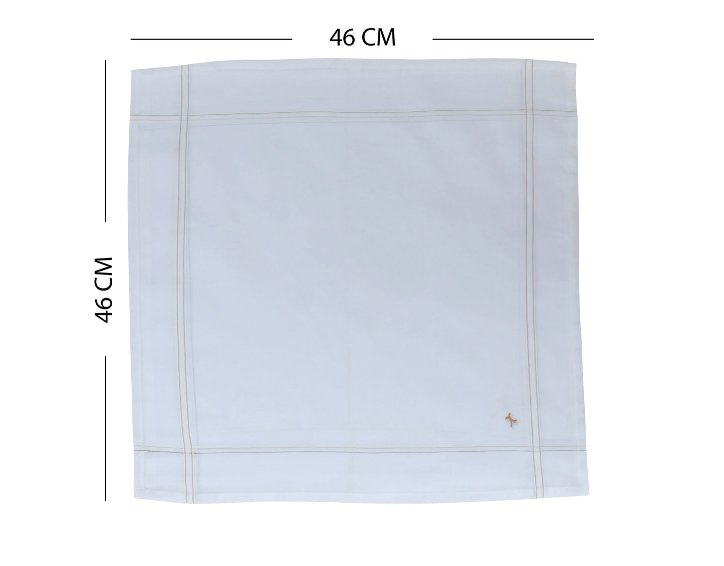 Caruso Italy Men's Initial Monogram X Embroidery 100% Pure Cotton Handkerchief White Base With Colored Border - Pack Of 6